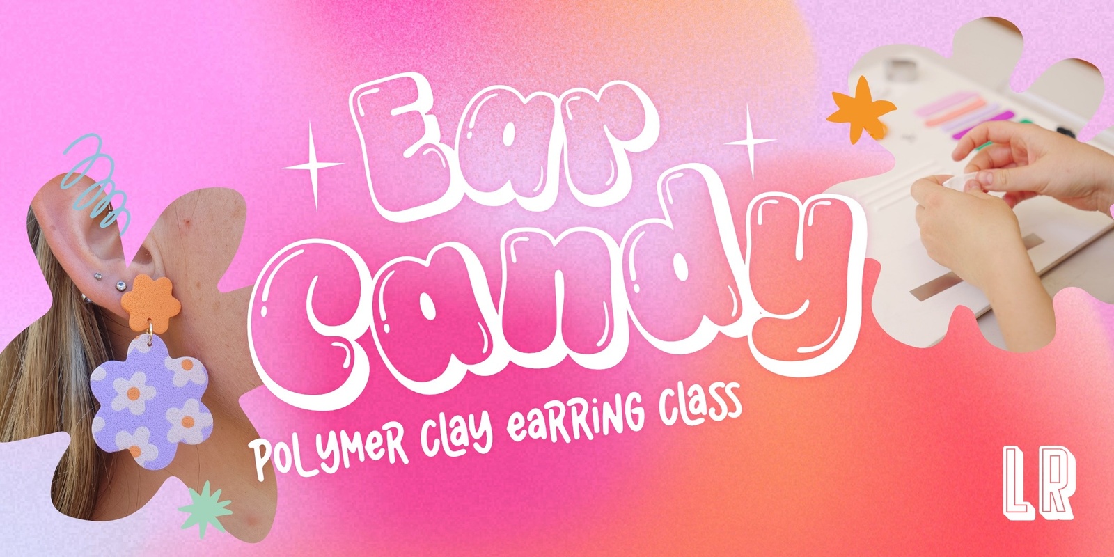 Banner image for Ear Candy - Funky Polymer Clay Earring Class (Cut & Paste Pattern)