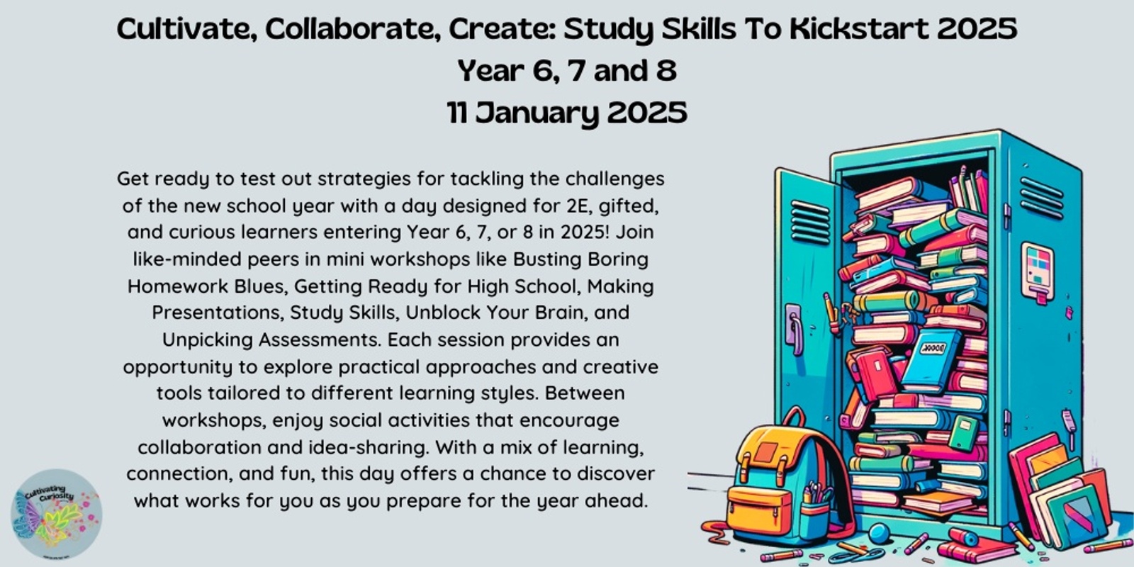 Banner image for Cultivate, Collaborate, Create: Study Skills To Kickstart Your School Year