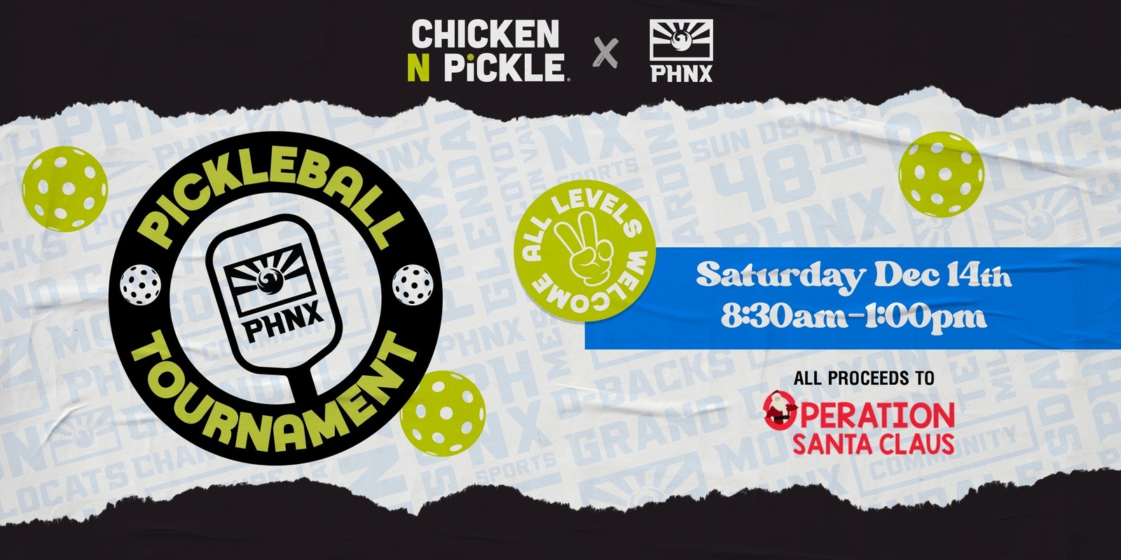 Banner image for PHNX Winter Pickleball Tournament at Chicken N Pickle!