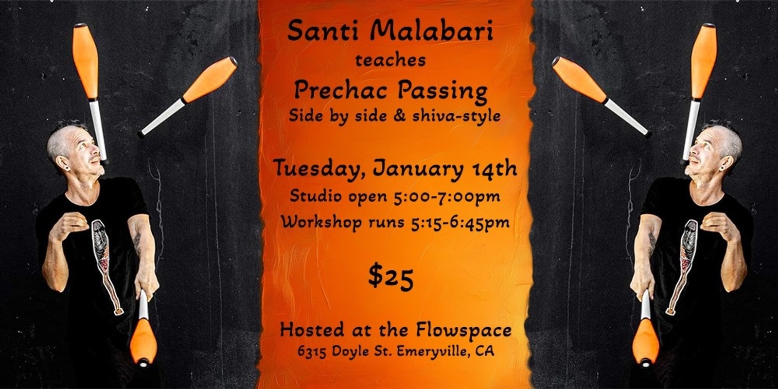 Banner image for "Prechac Passing" with Santi Malabari