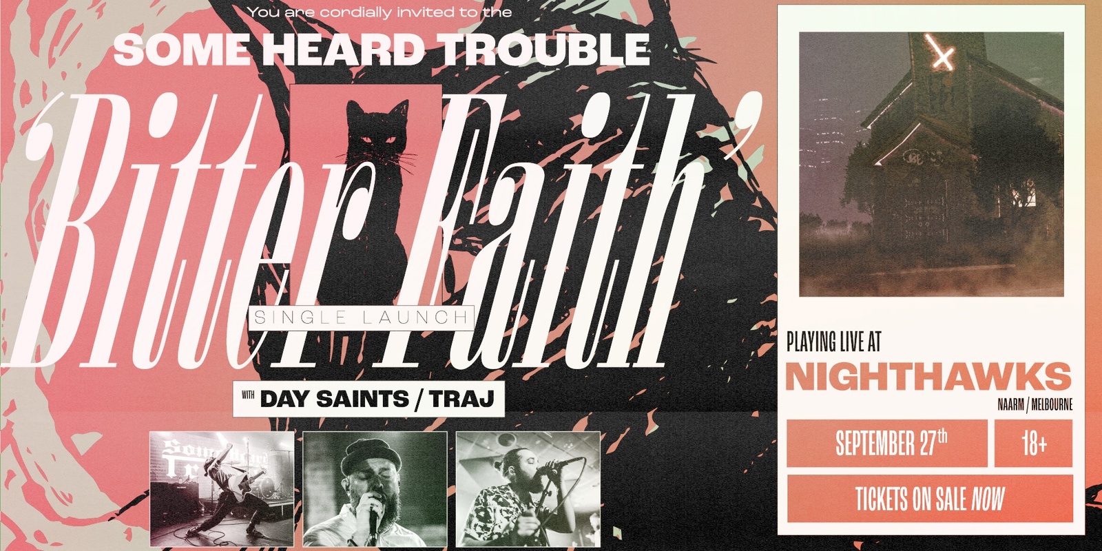 Banner image for SOME HEARD TROUBLE 'BITTER FAITH' SINGLE LAUNCH