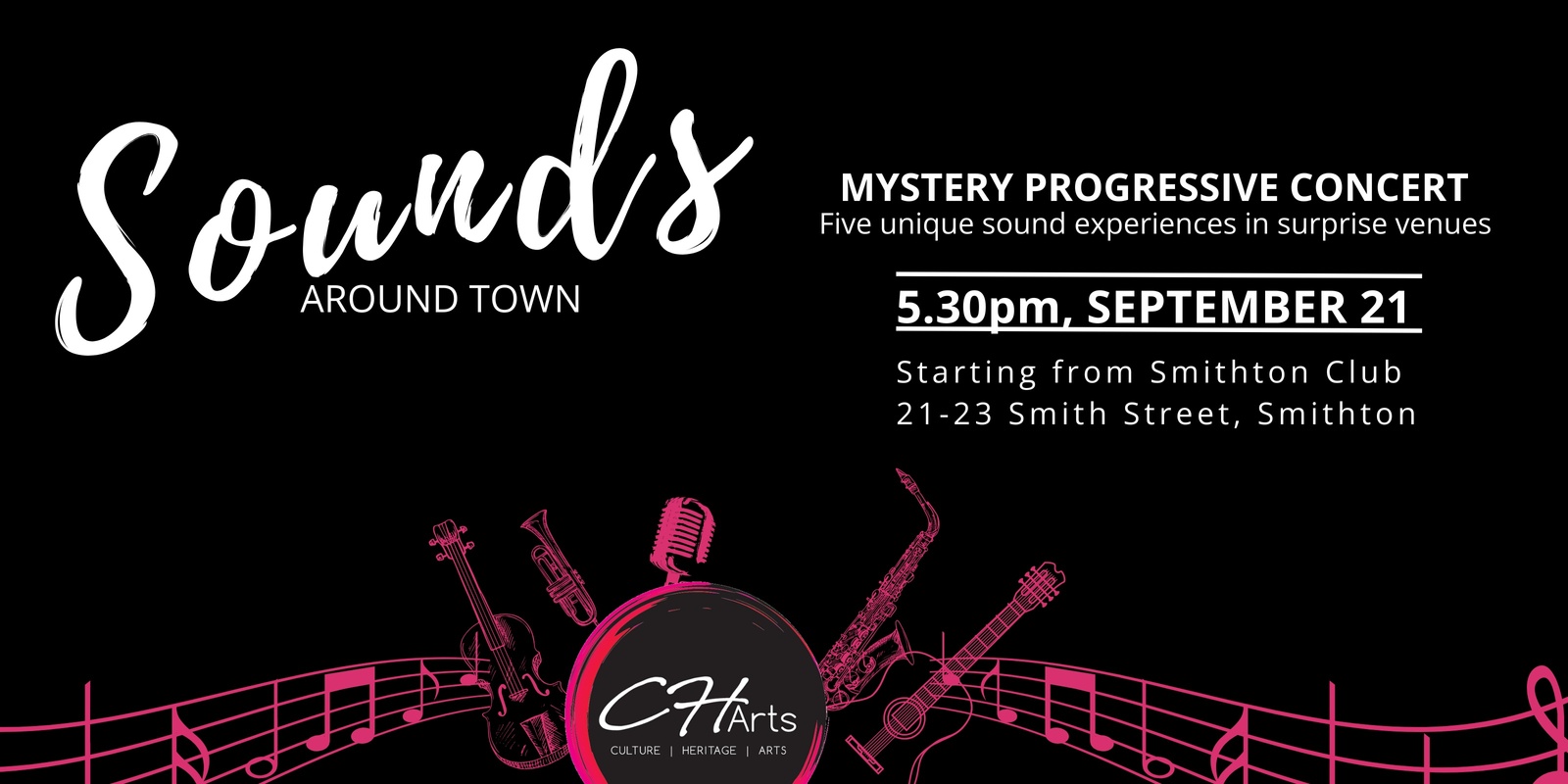 Banner image for  Sounds Around Town 2024 - CHArts Festival 
