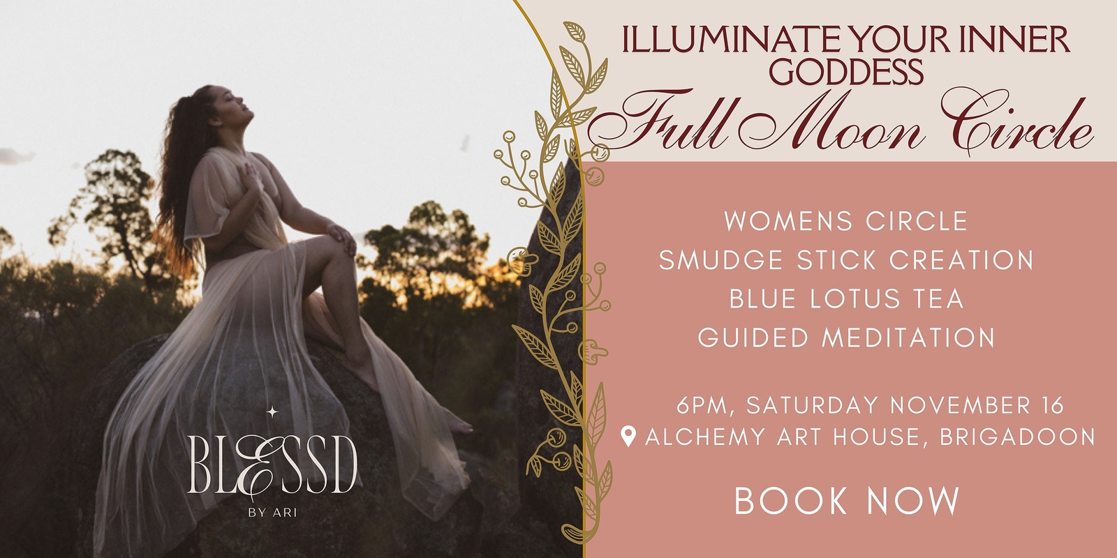 Banner image for Illuminate Your Inner Goddess November Full Moon Women’s Circle 