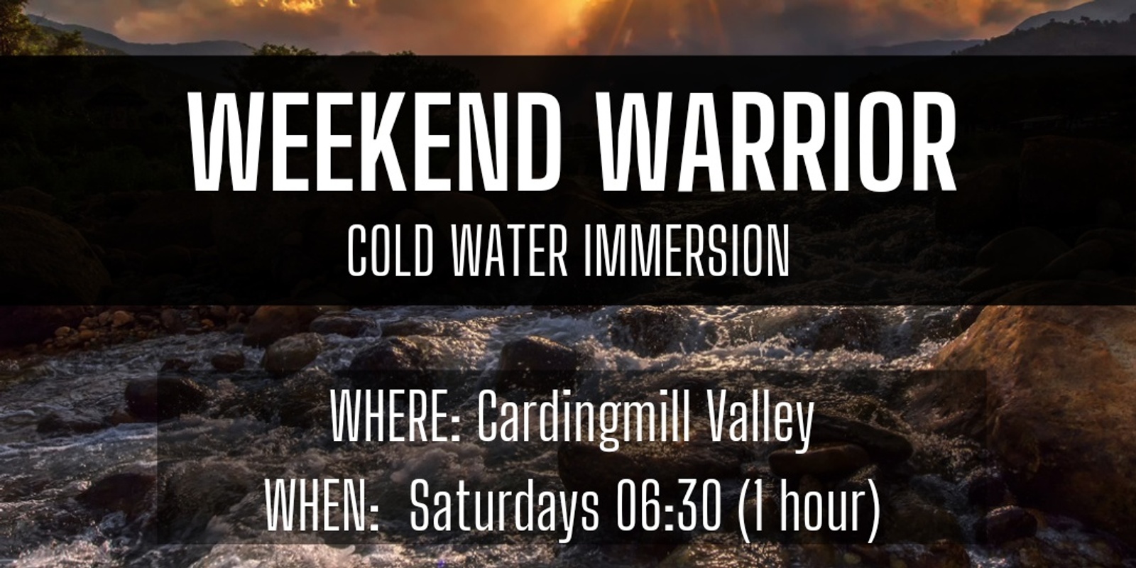 Banner image for Cardingmill Valley: Cold Water Therapy + Short Hike #MensMentalHealth 