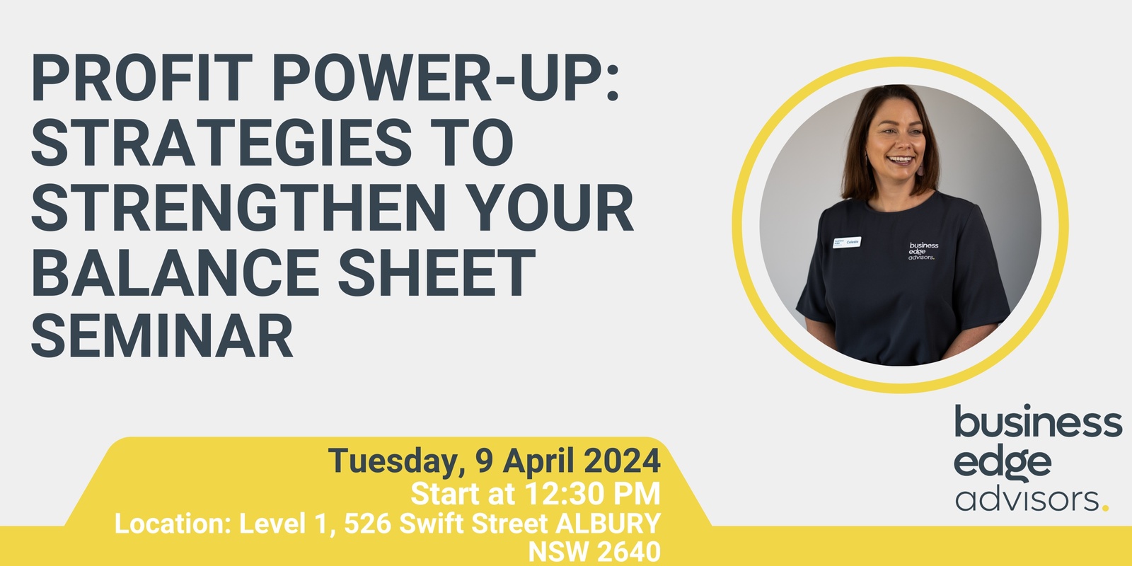 Banner image for Profit Power-Up: Strategies to Strengthen Your Balance Sheet - Seminar