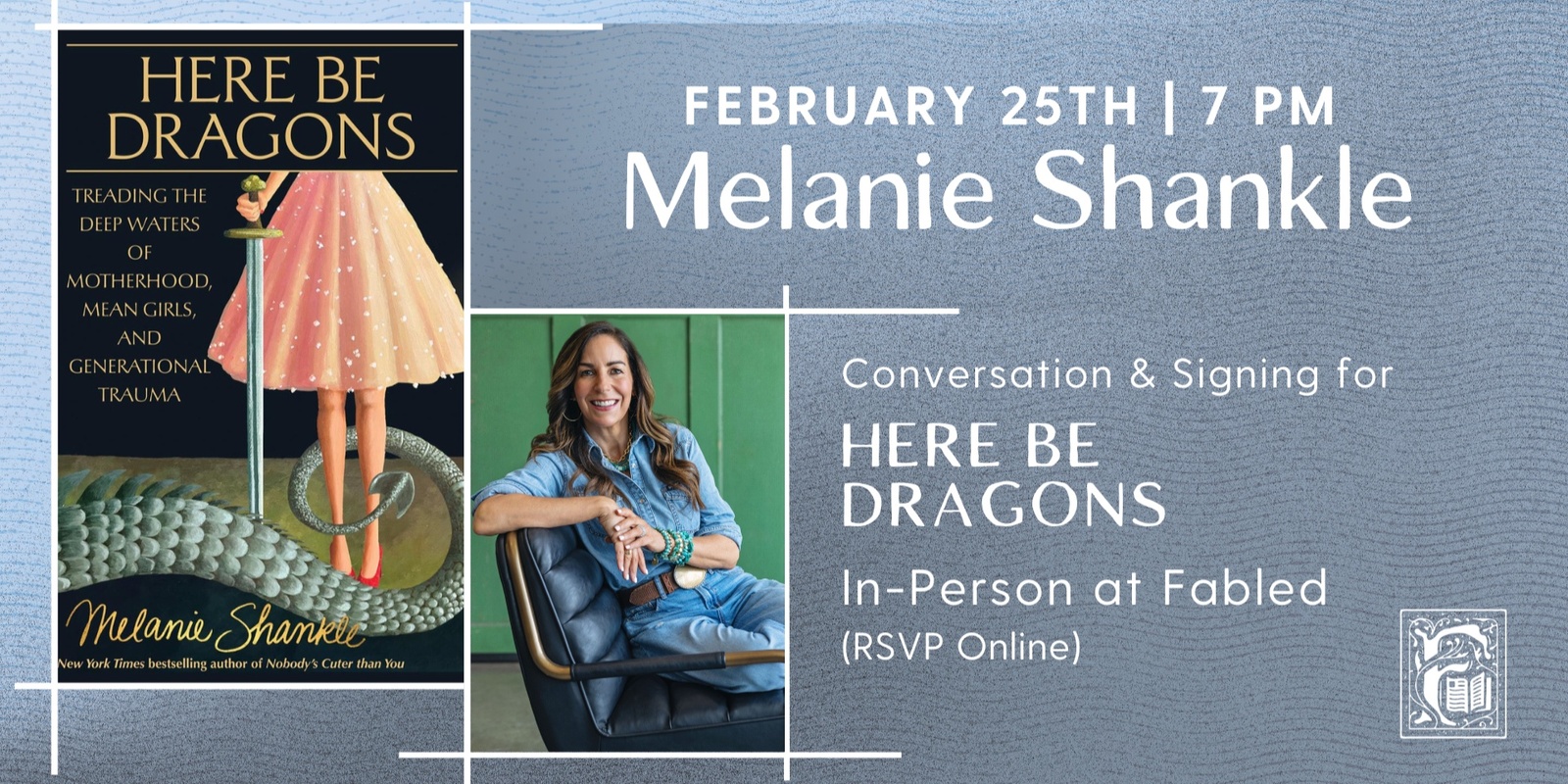 Banner image for Melanie Shankle Discusses Here Be Dragons