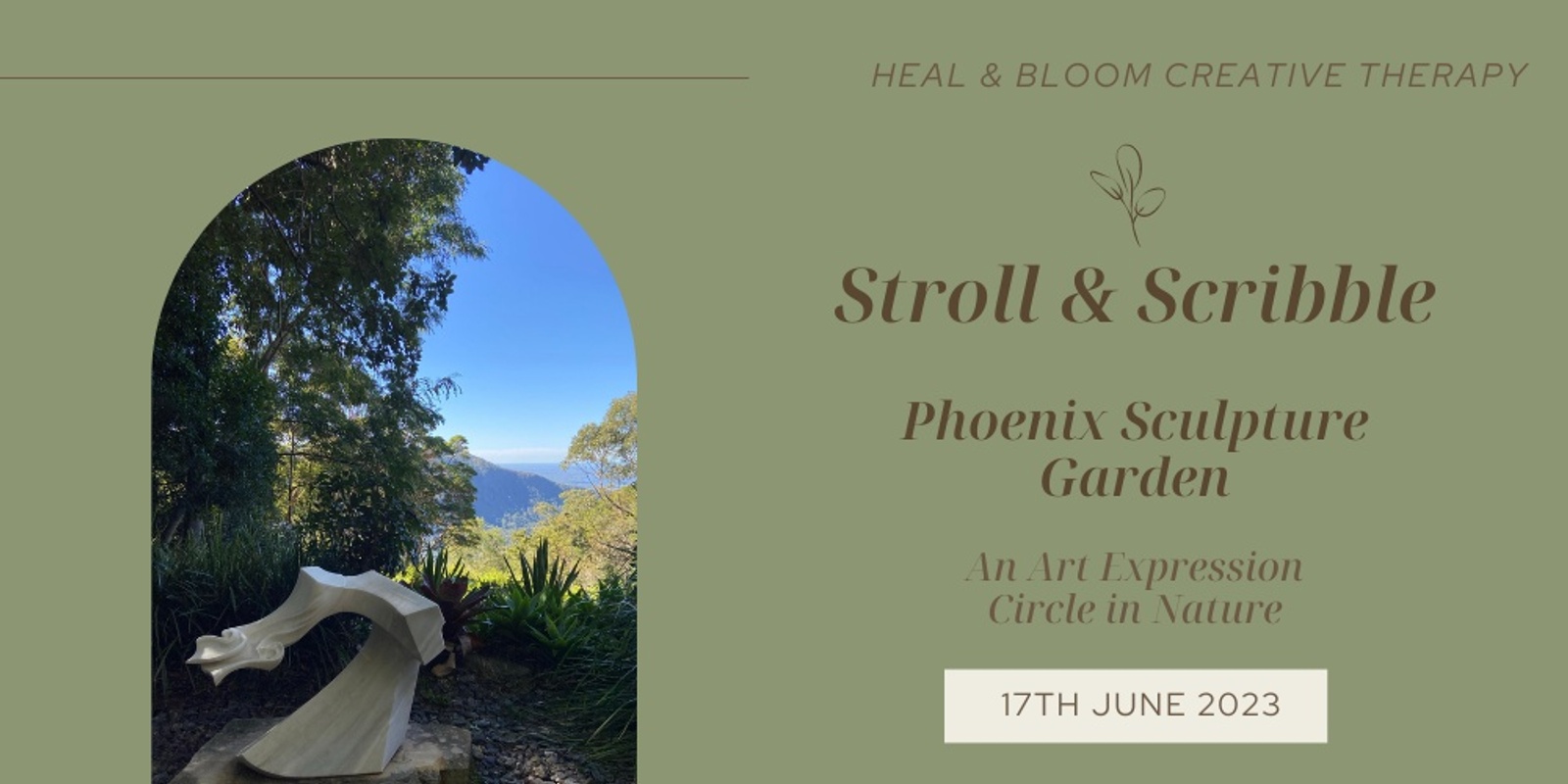 Banner image for Stroll & Scribble Phoenix Sculpture Garden - an art expression circle in nature