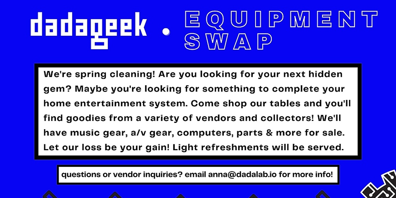 Banner image for dadageek Equipment Swap