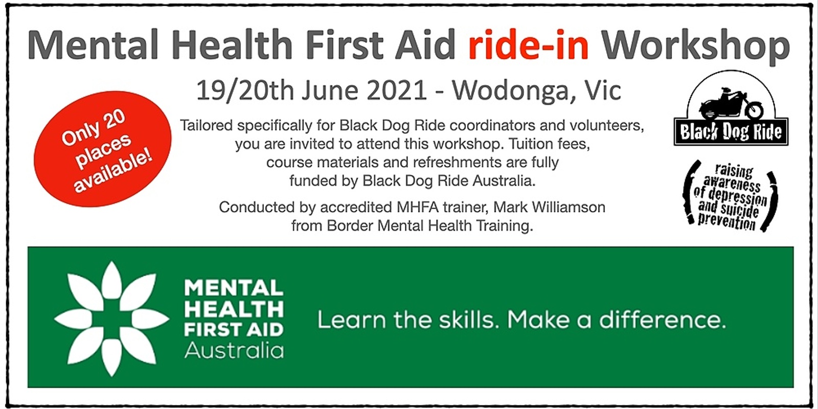 Banner image for MHFA Training - Ride-In Training Event