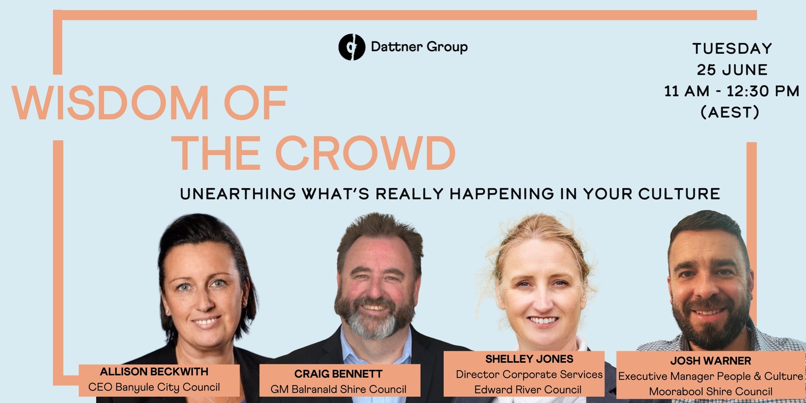 Banner image for Dattner Group's The Wisdom of the Crowd – Unearthing What’s Really Happening in Your Culture. 