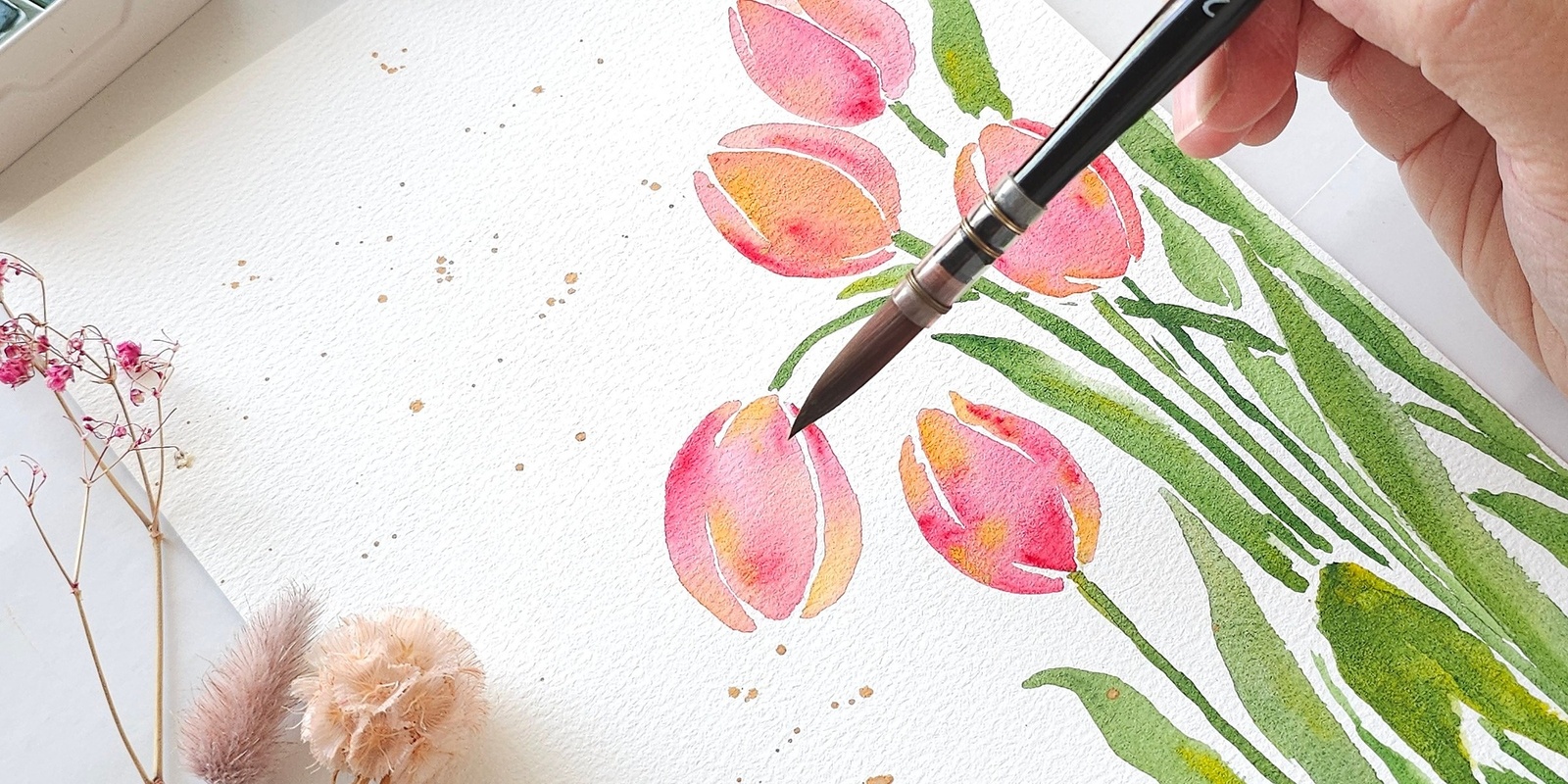 Banner image for Create, Connect & Relax Watercolour Workshop - Tulips