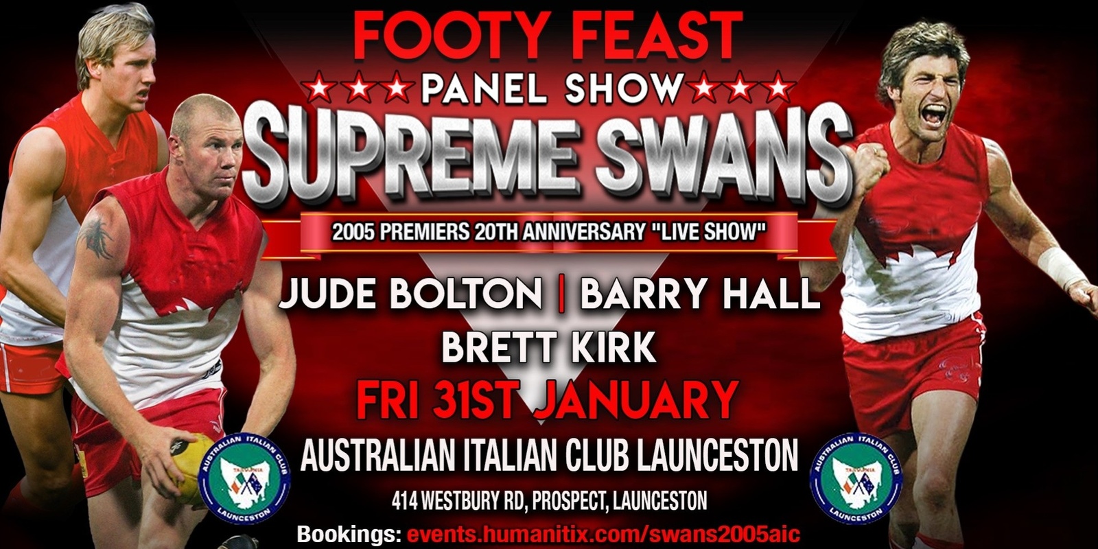 Banner image for Supreme Swans 2005 Premiers 20th Anniversary "Live Show"