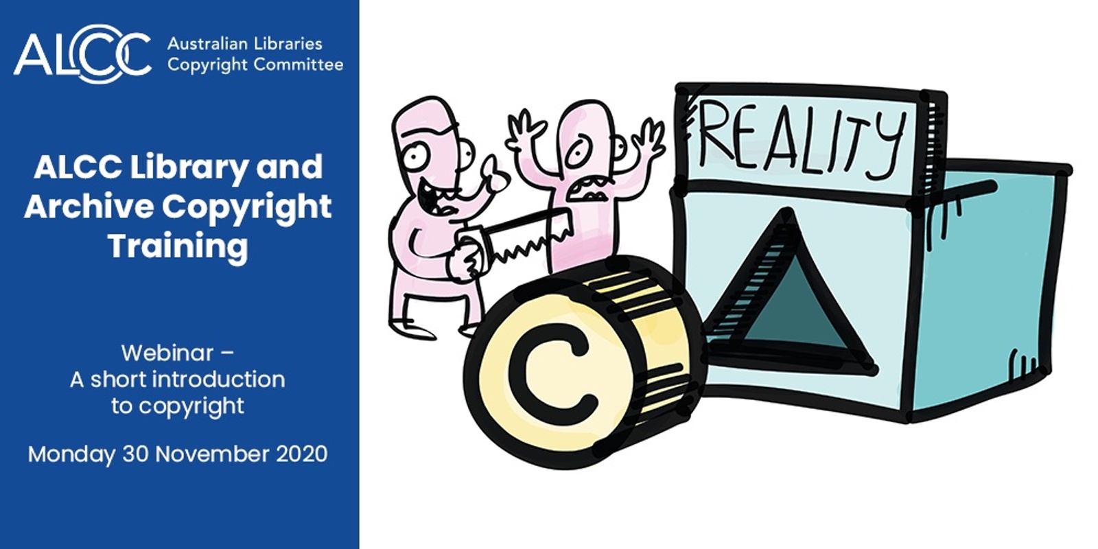 Banner image for ALCC Library and Archive Copyright Training webinar – A short introduction to copyright
