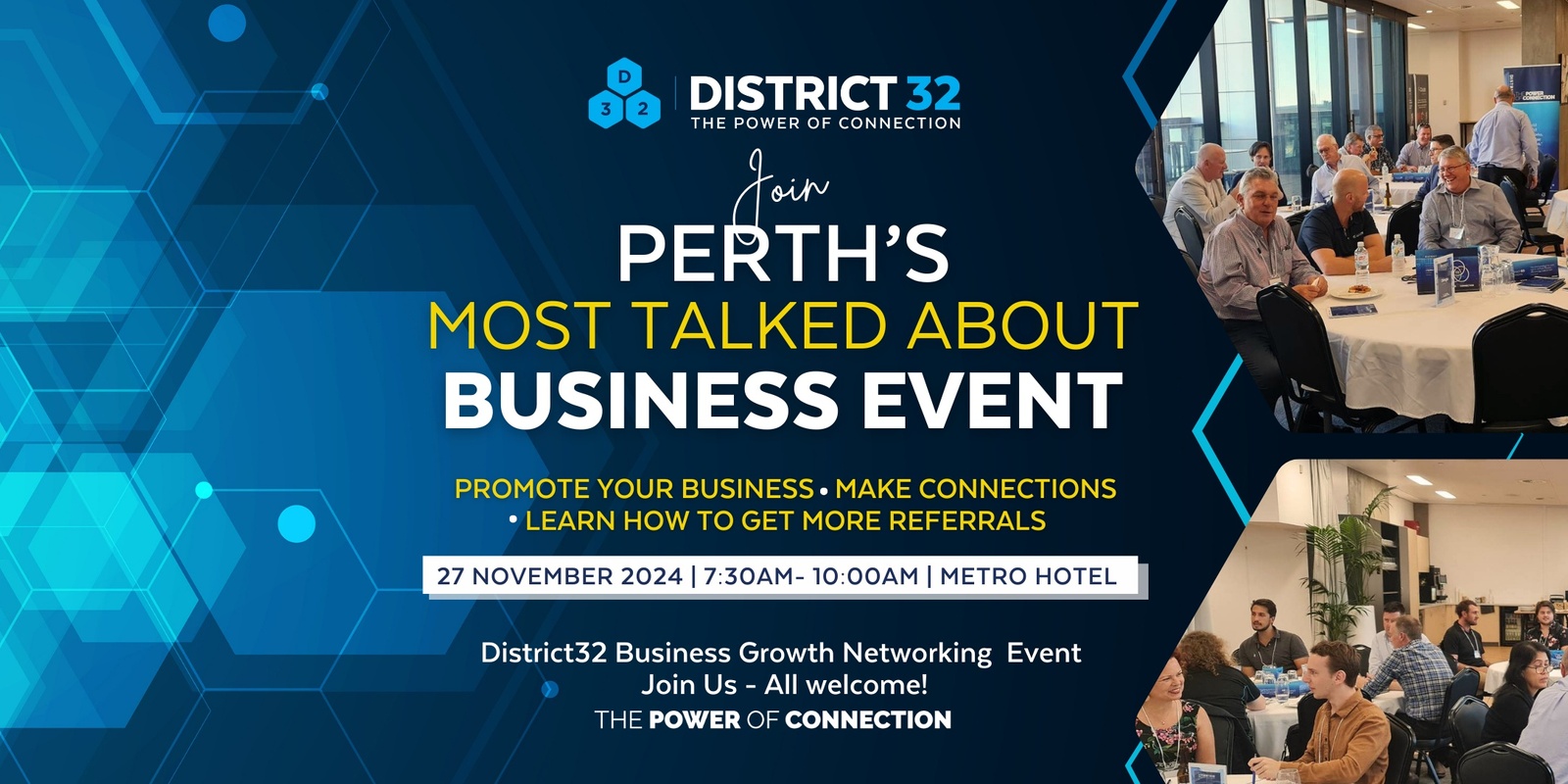 Banner image for More Customers, Better Business - District32 Business Growth Event - Wed 27 Nov