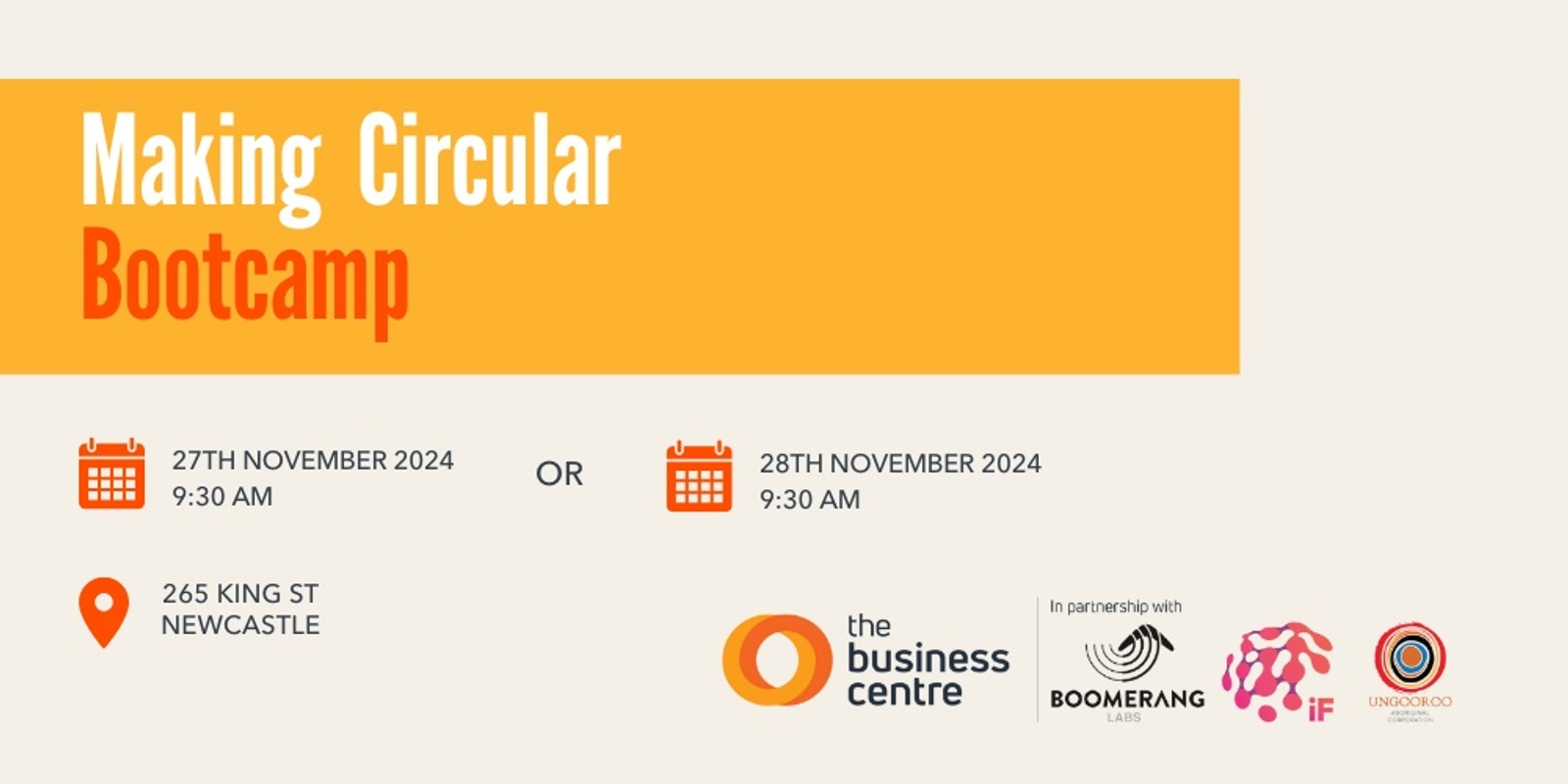 Banner image for Making Circular Bootcamp