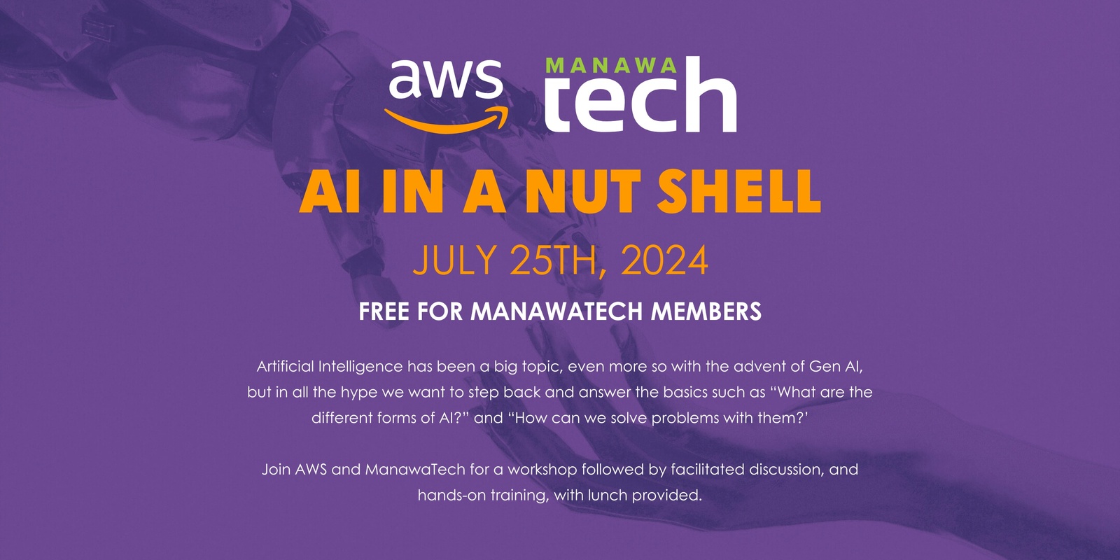 Banner image for AI in a nut shell (with AWS) – What value can it bring, discussion, and hands-on training