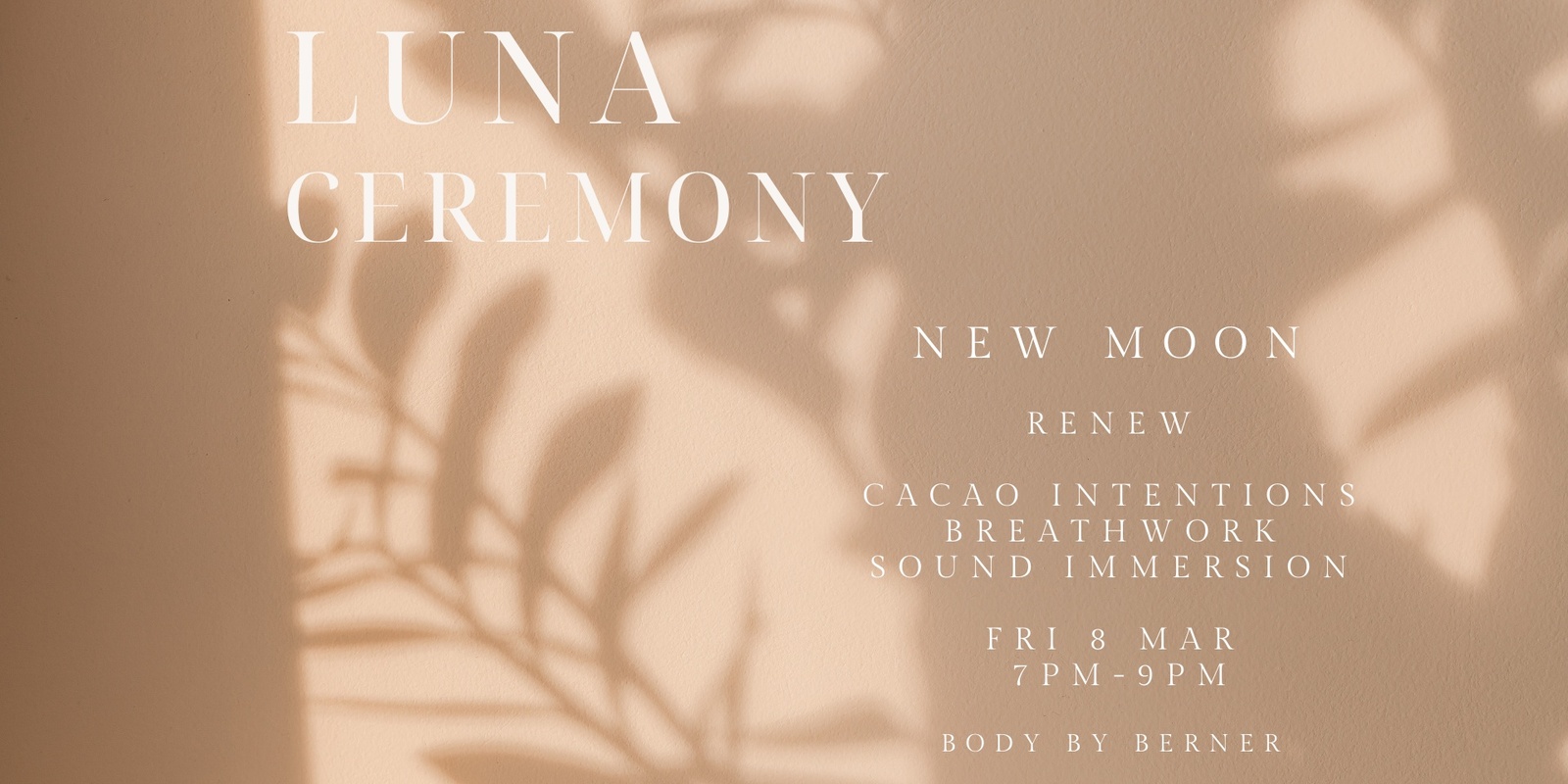 Banner image for LUNA CEREMONY - RENEW - NEW MOON BREATHWORK  JOURNEY -  MAR24