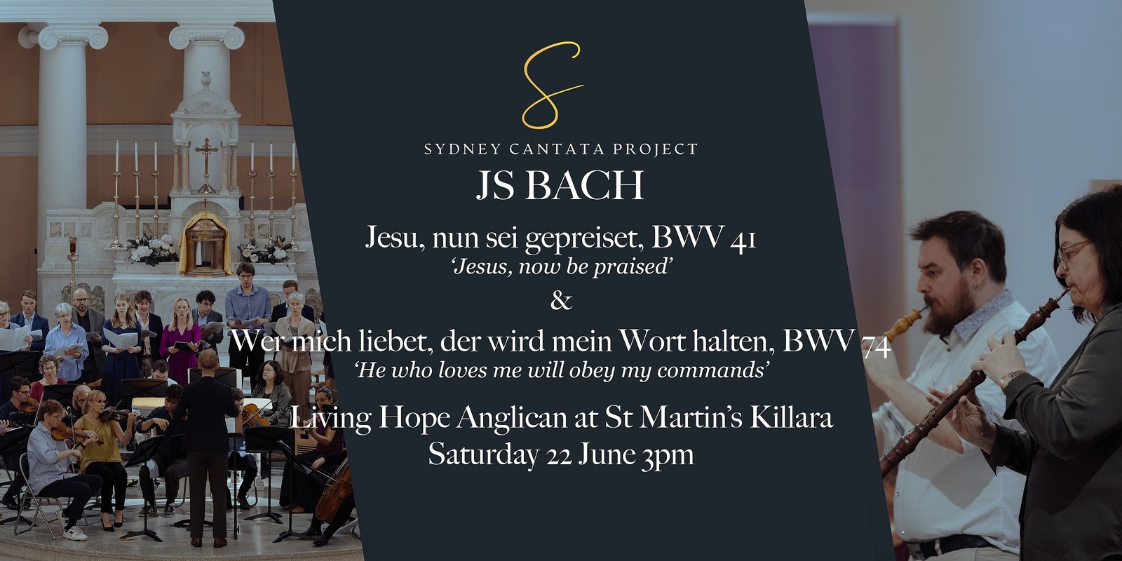 Banner image for Sydney Cantata Project - Bach | 'Jesu, nun sei gepreiset' (Jesus, now be praised)