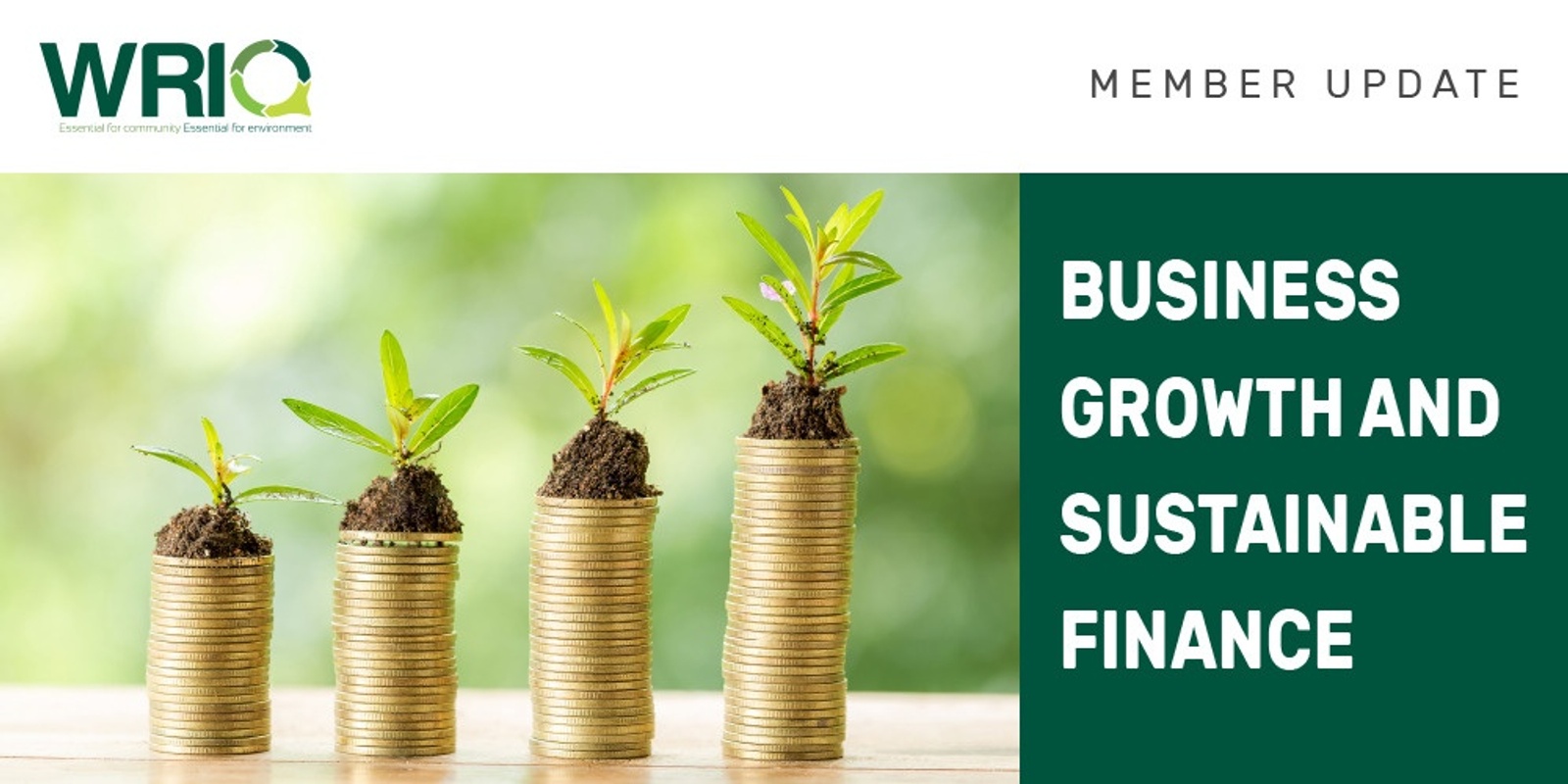 Banner image for WRIQ Member Update (Mar 2025): Business Growth and Sustainable Finance 