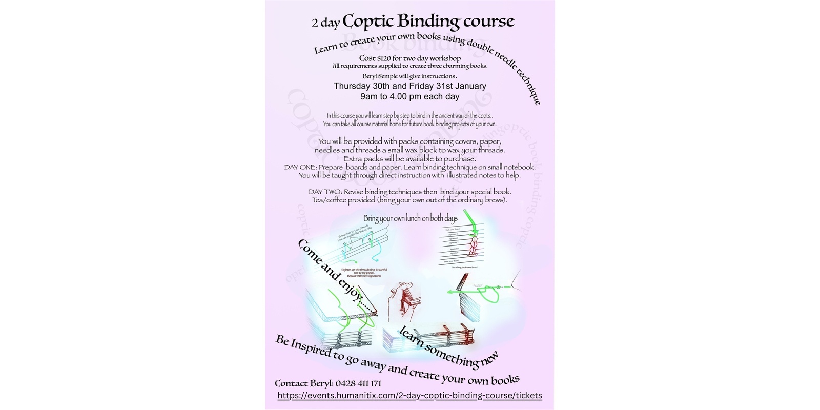 Banner image for 2 Day Coptic Binding Course