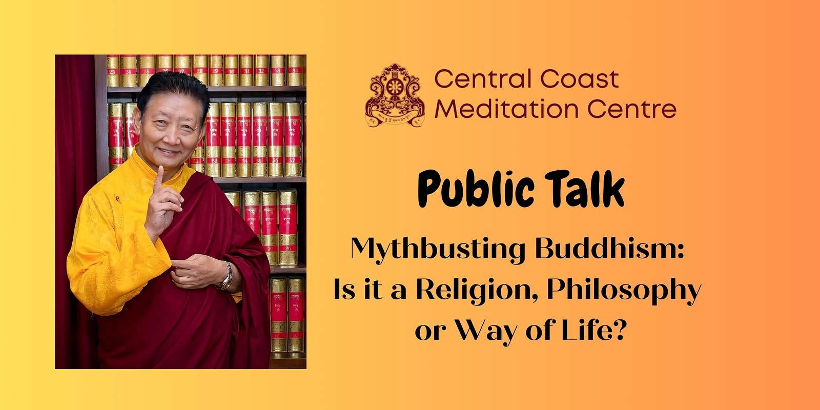 Banner image for Public Talk - Mythbusting Buddhism
