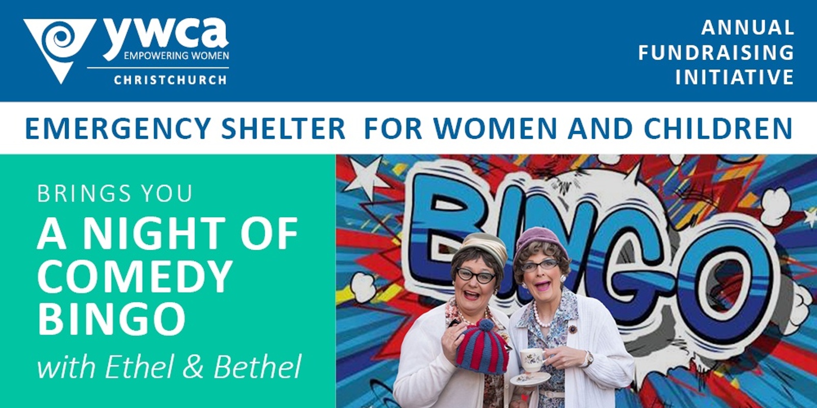Banner image for Fundraiser: Comedy Bingo with Ethel & Bethel