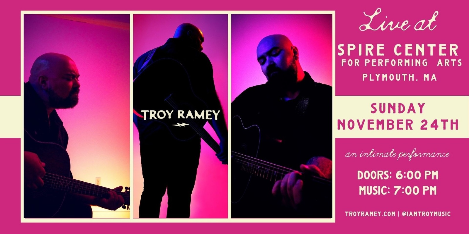 Banner image for Troy Ramey - Live @ Spire Center For The Performing Arts - Plymouth MA