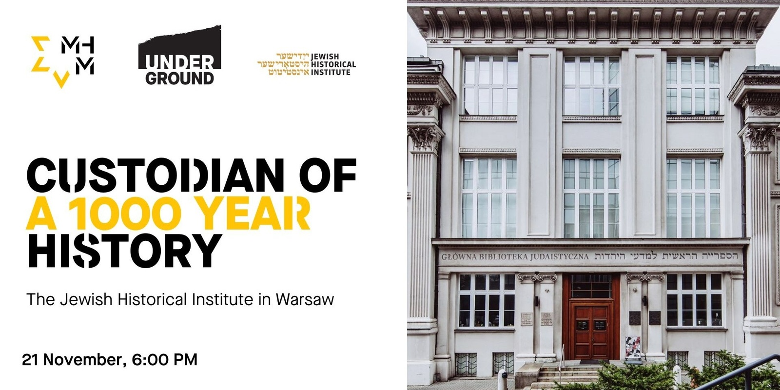 Banner image for The Jewish Historical Institute in Warsaw: Custodian of a 1000 Year History