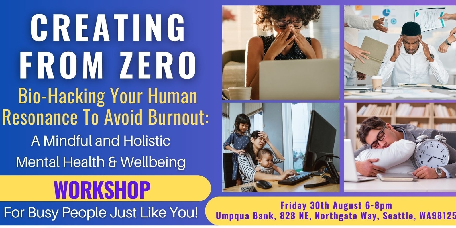 Banner image for Avoiding Burnout - A Mindful and Holistic Mental Health And Wellbeing Workshop