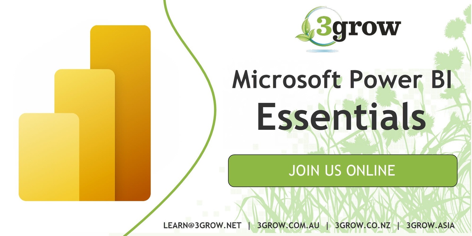 Banner image for Microsoft Power BI Essentials, Online Training Course