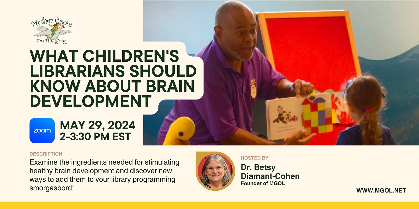 Banner image for What Children's Librarians Should Know About Brain Development Webinar