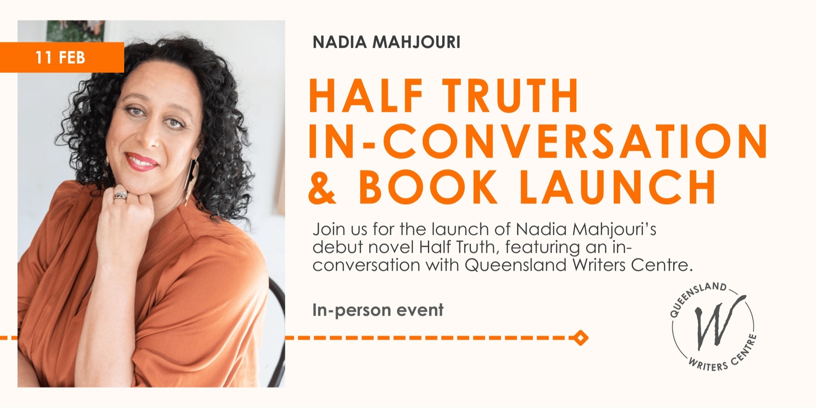 Banner image for Half Truth | In-Conversation & Book Launch with Nadia Mahjouri