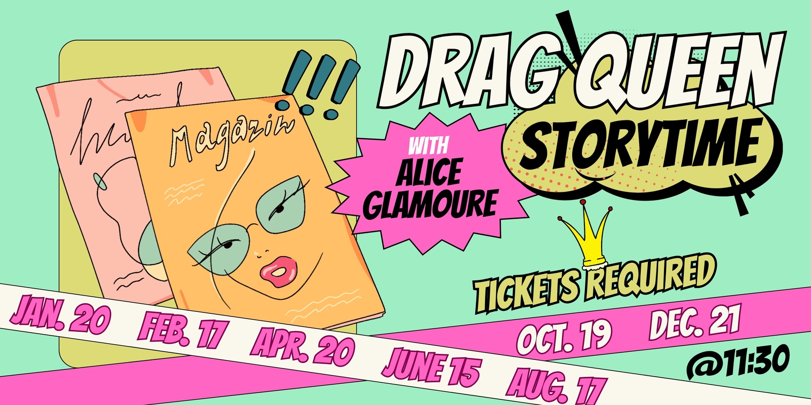 Banner image for Drag Queen Storytime with Alice Glamoure