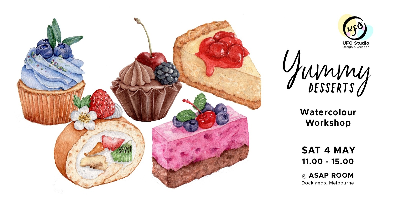 Banner image for Yummy Desserts Watercolour Workshop