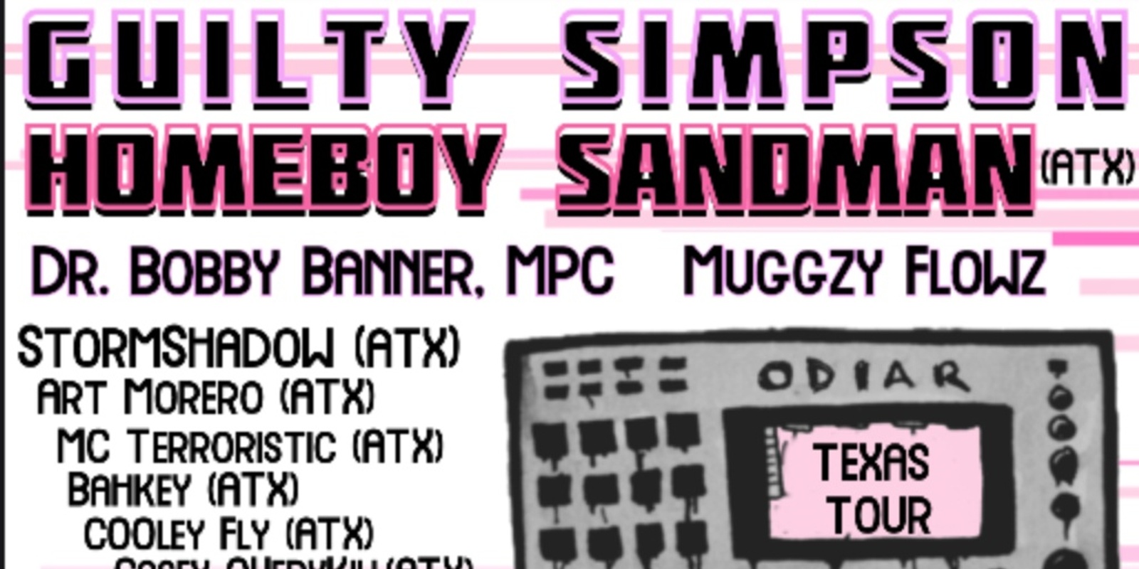 Banner image for GUILTY SIMPSON in support of ODIAR texas tour in EPTX