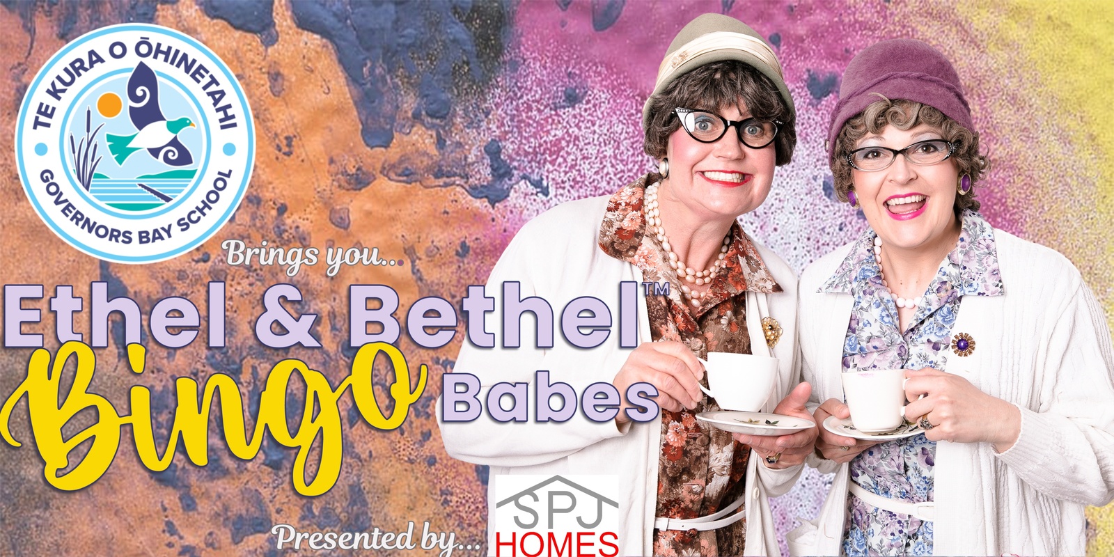 Banner image for Te Kura o Ōhinetahi - Governors Bay School and SPJ Homes presents Ethel & Bethel Bingo Babes