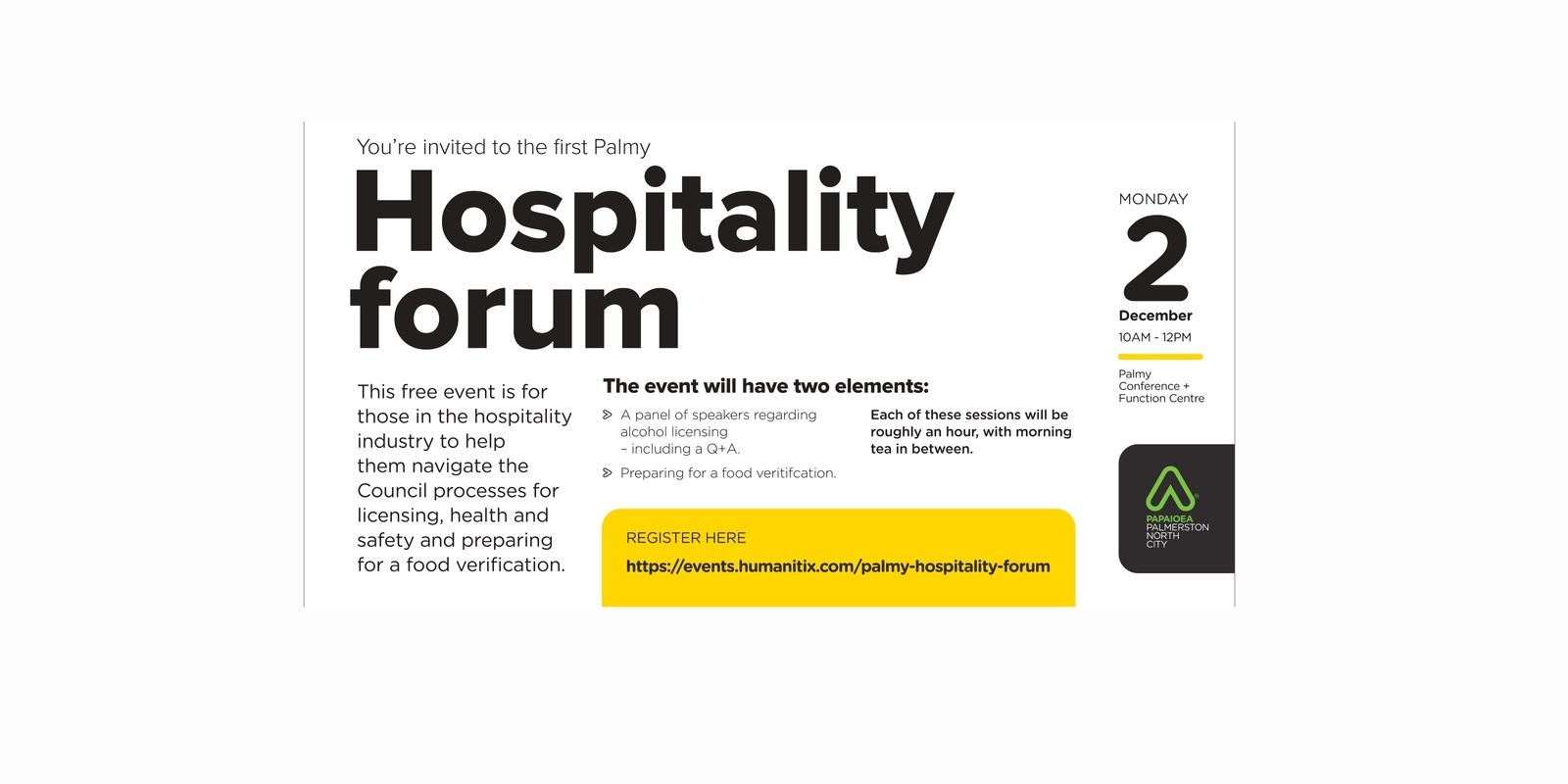 Banner image for Palmy Hospitality Forum