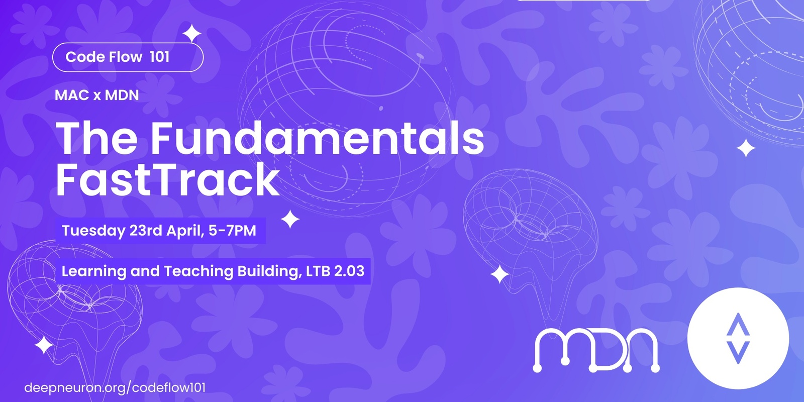 Banner image for MDN x MAC CodeFlow 101: The Fundamentals FastTrack