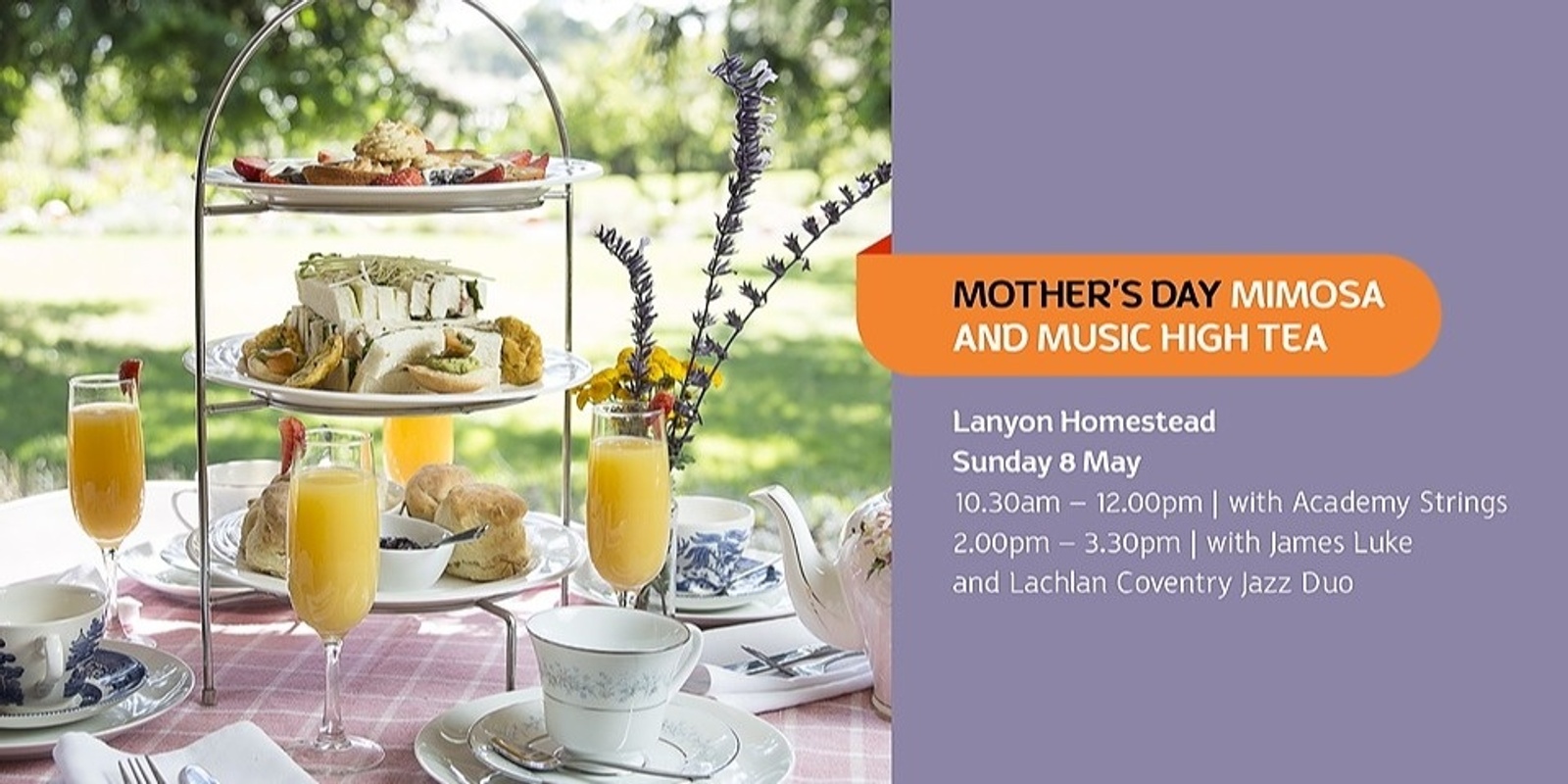 Banner image for Mother's Day Music and Mimosa High Tea - On the Homestead Verandah