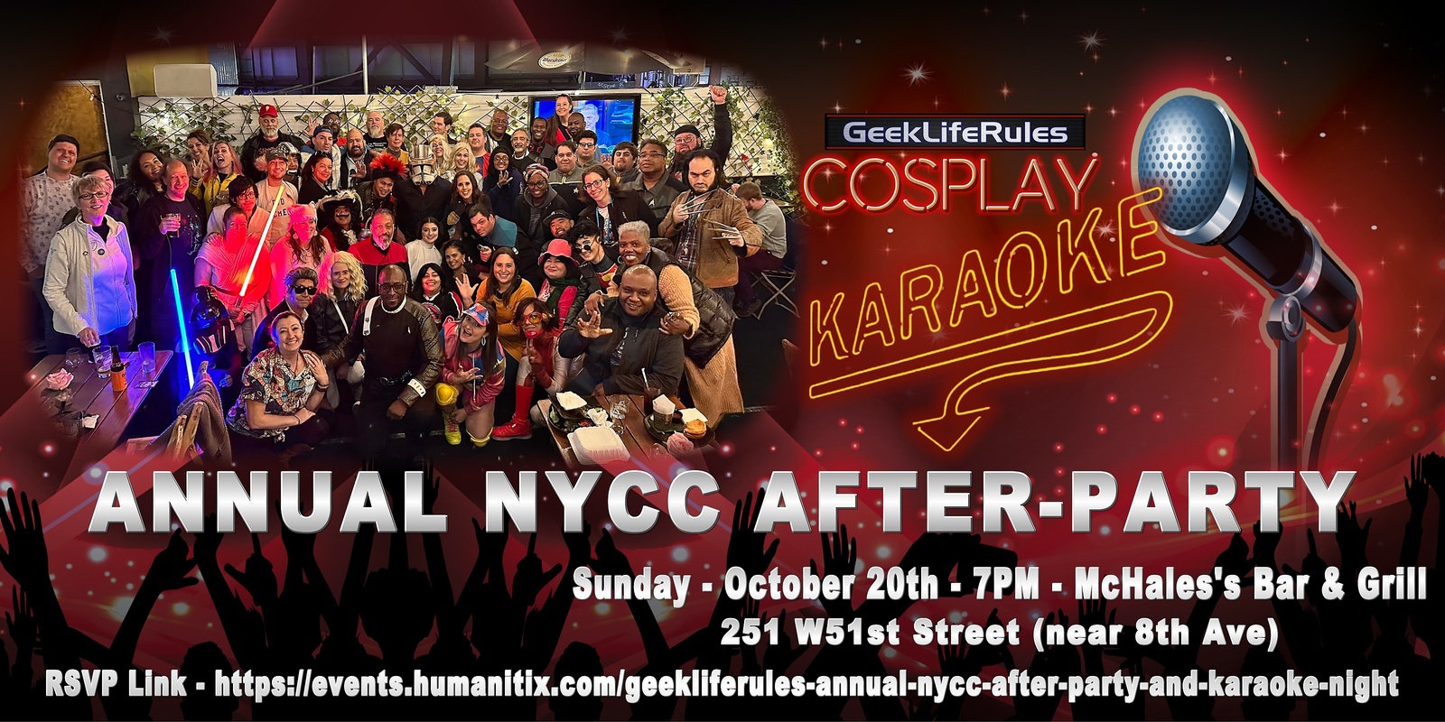 Banner image for GeekLifeRules Annual NYCC After-Party & Karaoke Night!