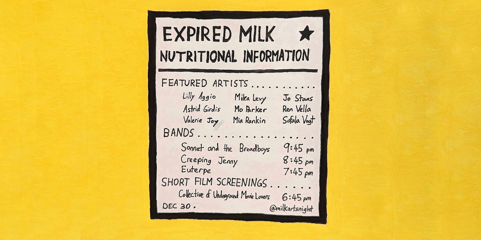 Banner image for EXPIRED MILK