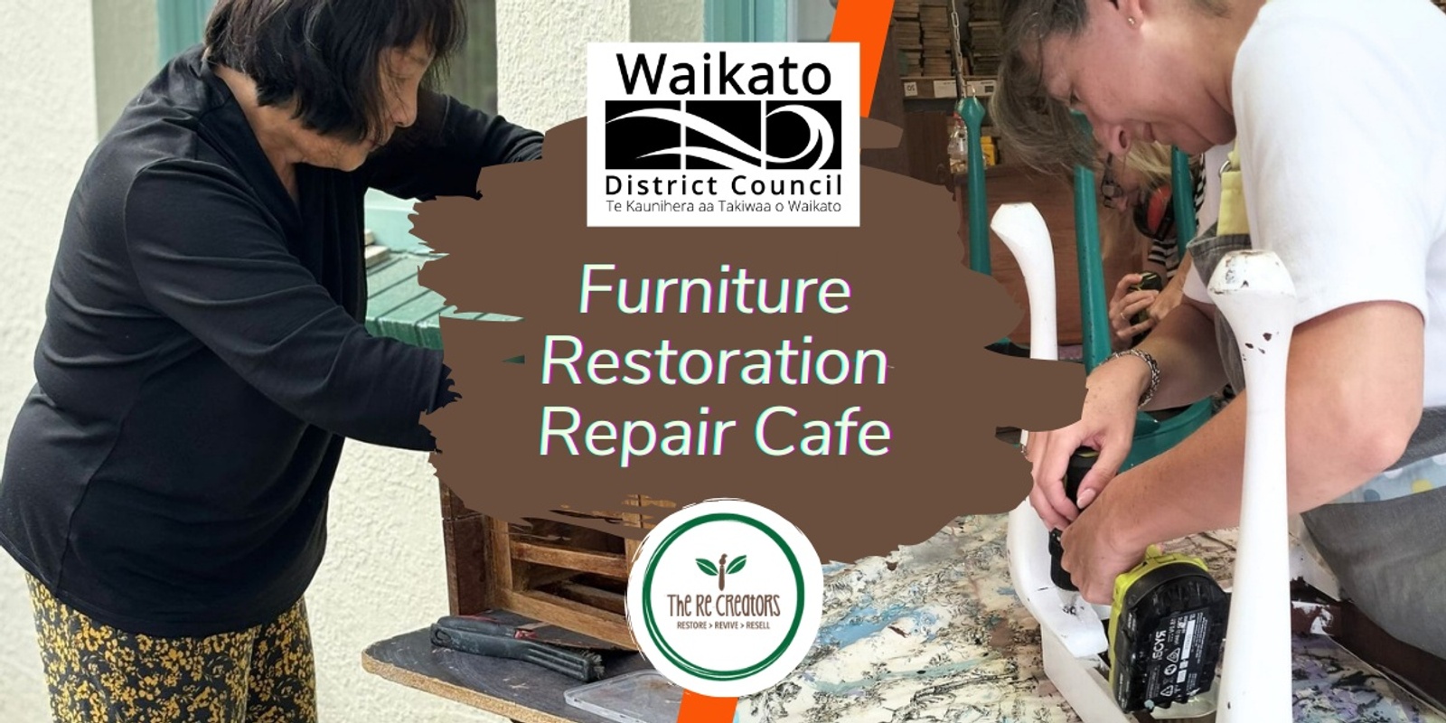 Banner image for Furniture Restoration Repair Cafe, Te Whare Puni Room, Ngāruawāhia Community House, Saturday 14 December 11am-4pm