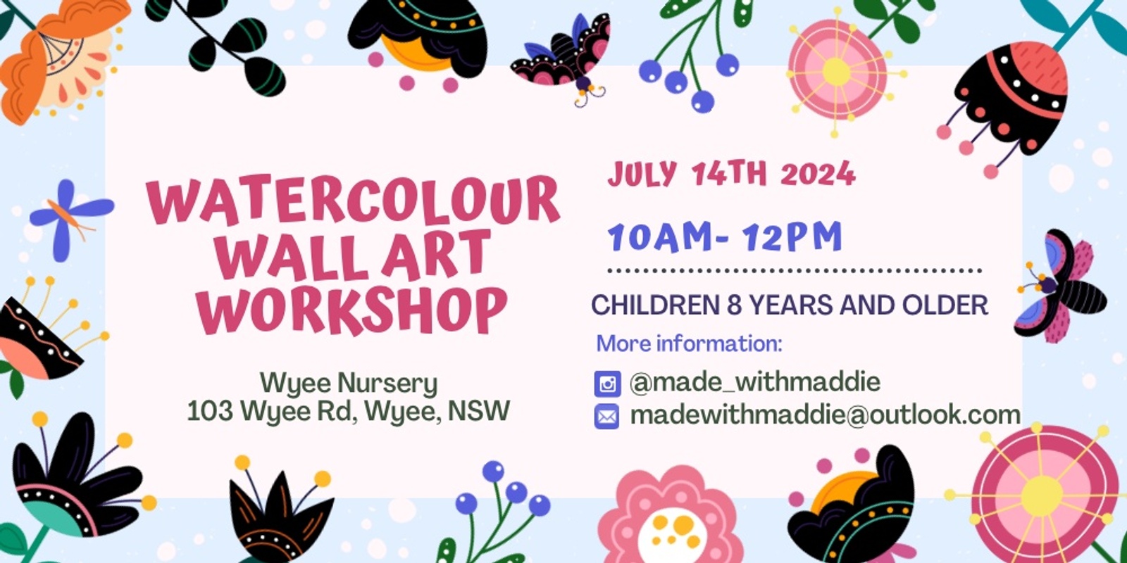 Banner image for Children’s Watercolour Wall Art Workshop