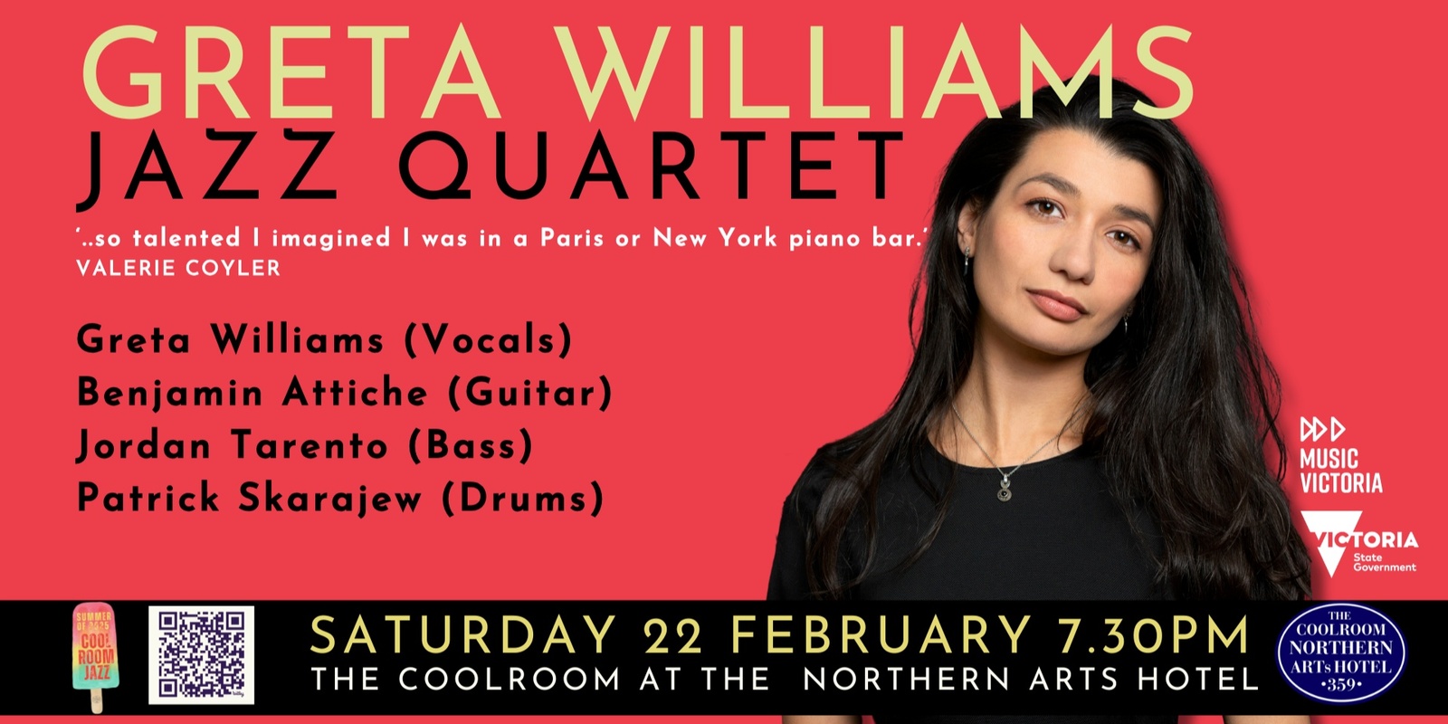 Banner image for Greta Williams Jazz Quartet