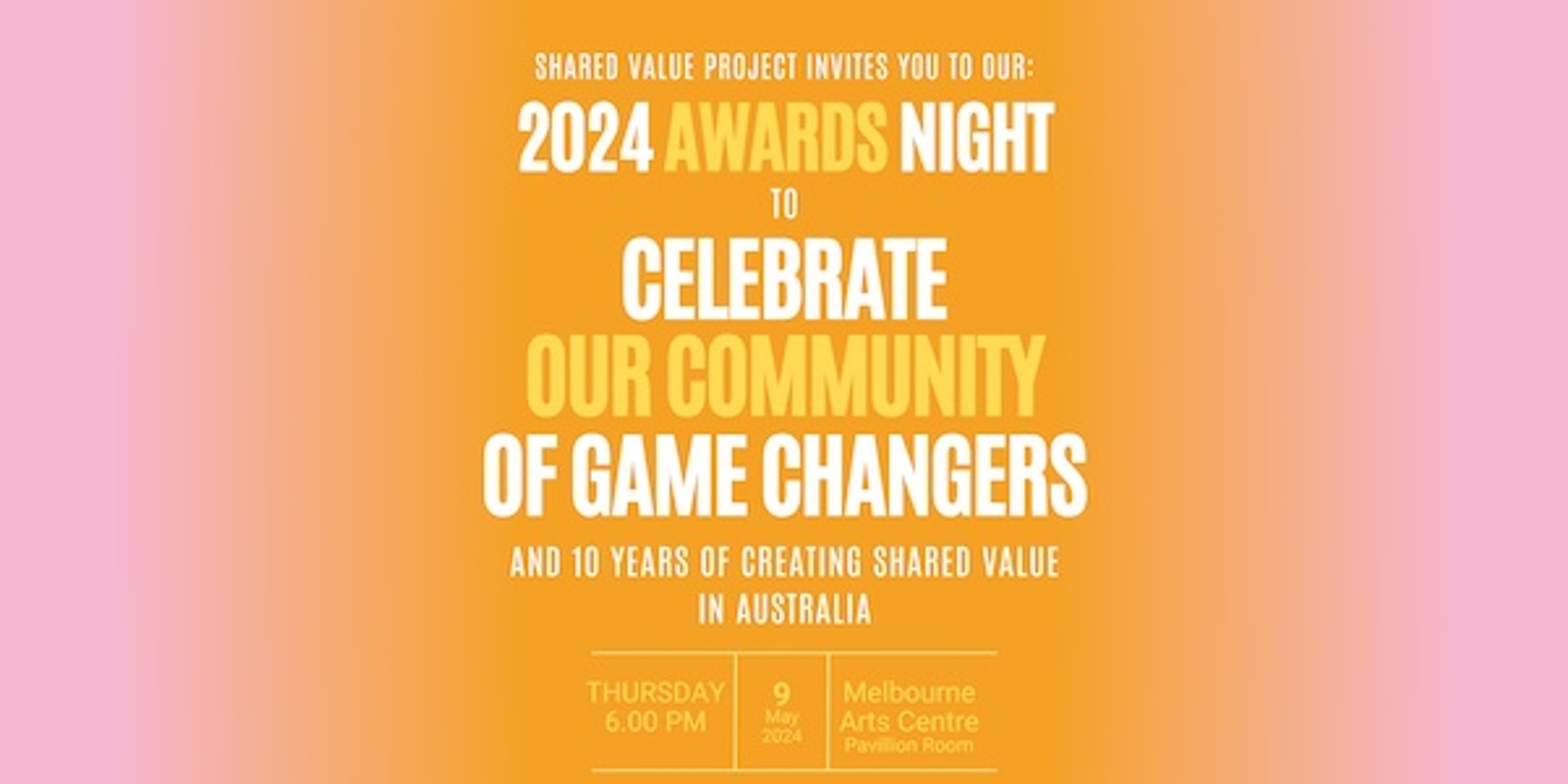 Banner image for 2024 Shared Value Awards dinner