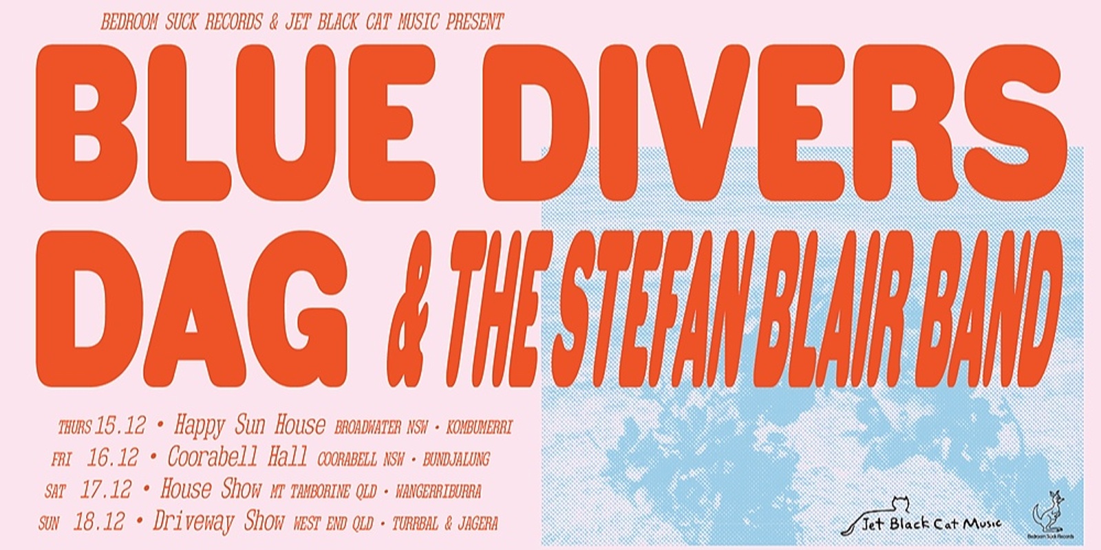 Banner image for Blue Divers, Dag & Stefan Blair Band @ West End Driveway (House Show) (QLD)