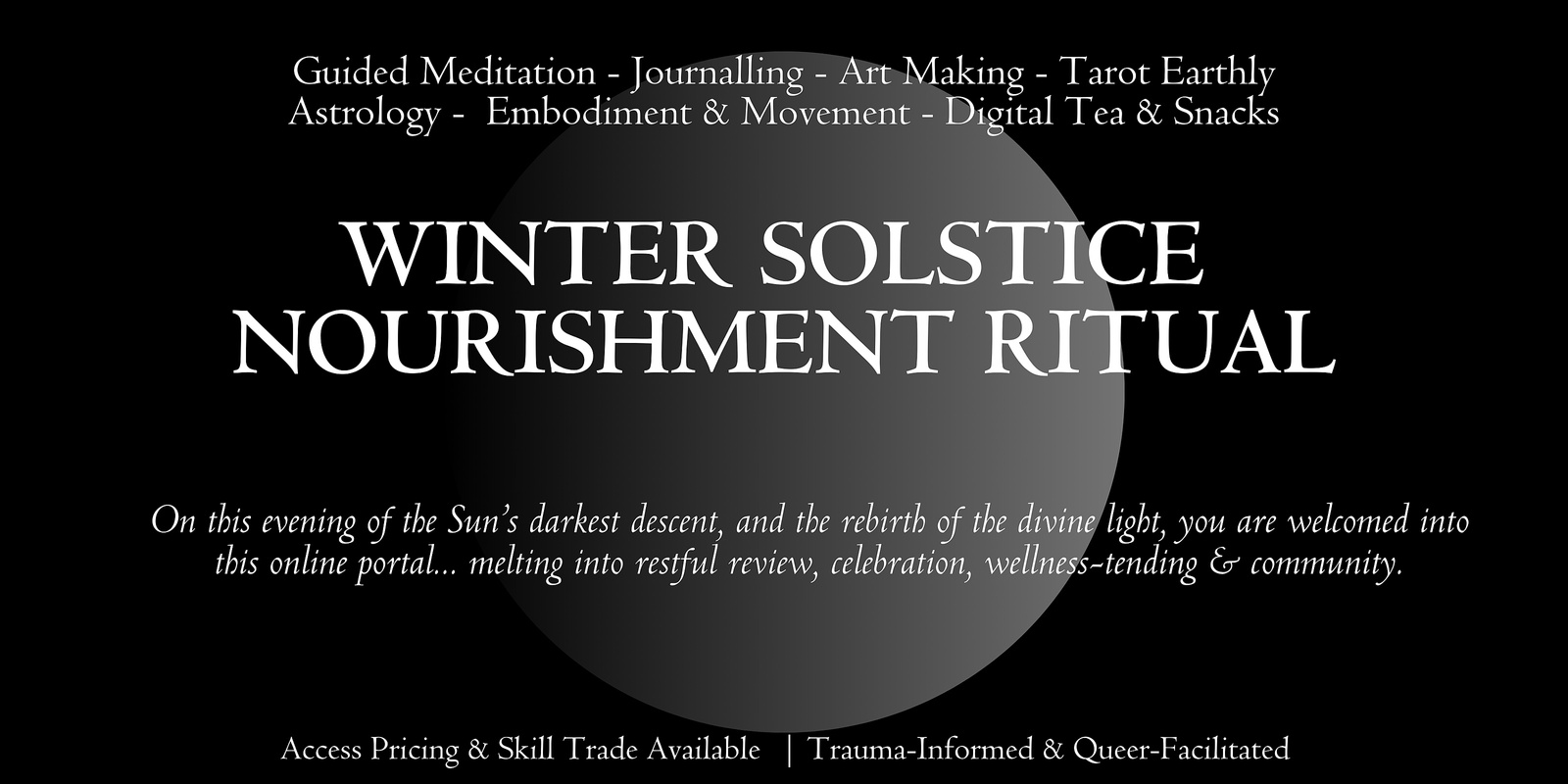 Banner image for Winter Solstice Nourishment Ritual - Online