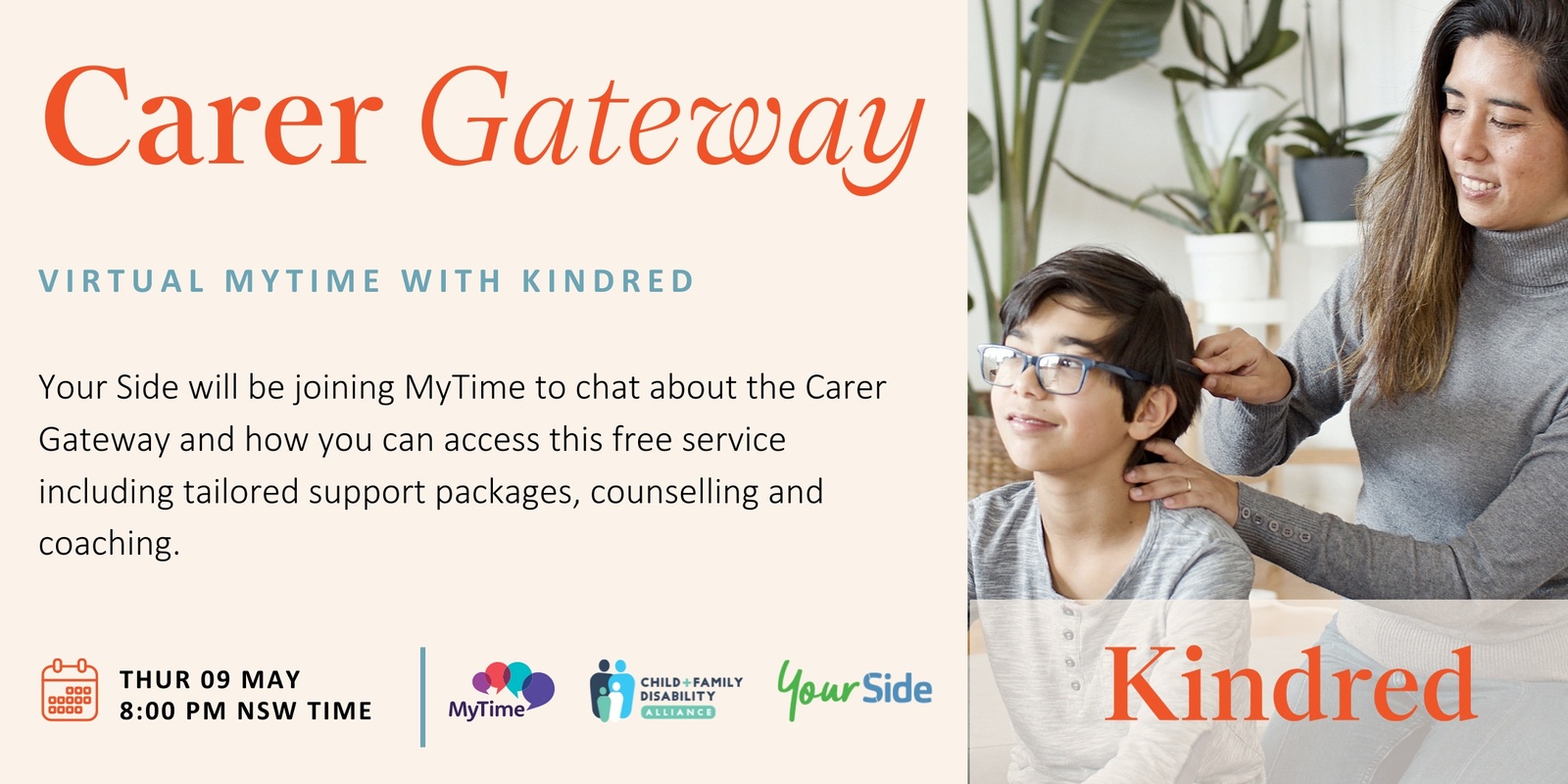 Banner image for Carer Gateway: Virtual MyTime with Kindred