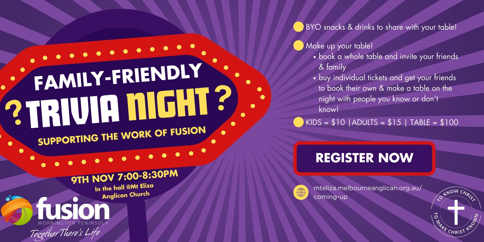 Banner image for Fusion Fundraiser: Family Trivia Night