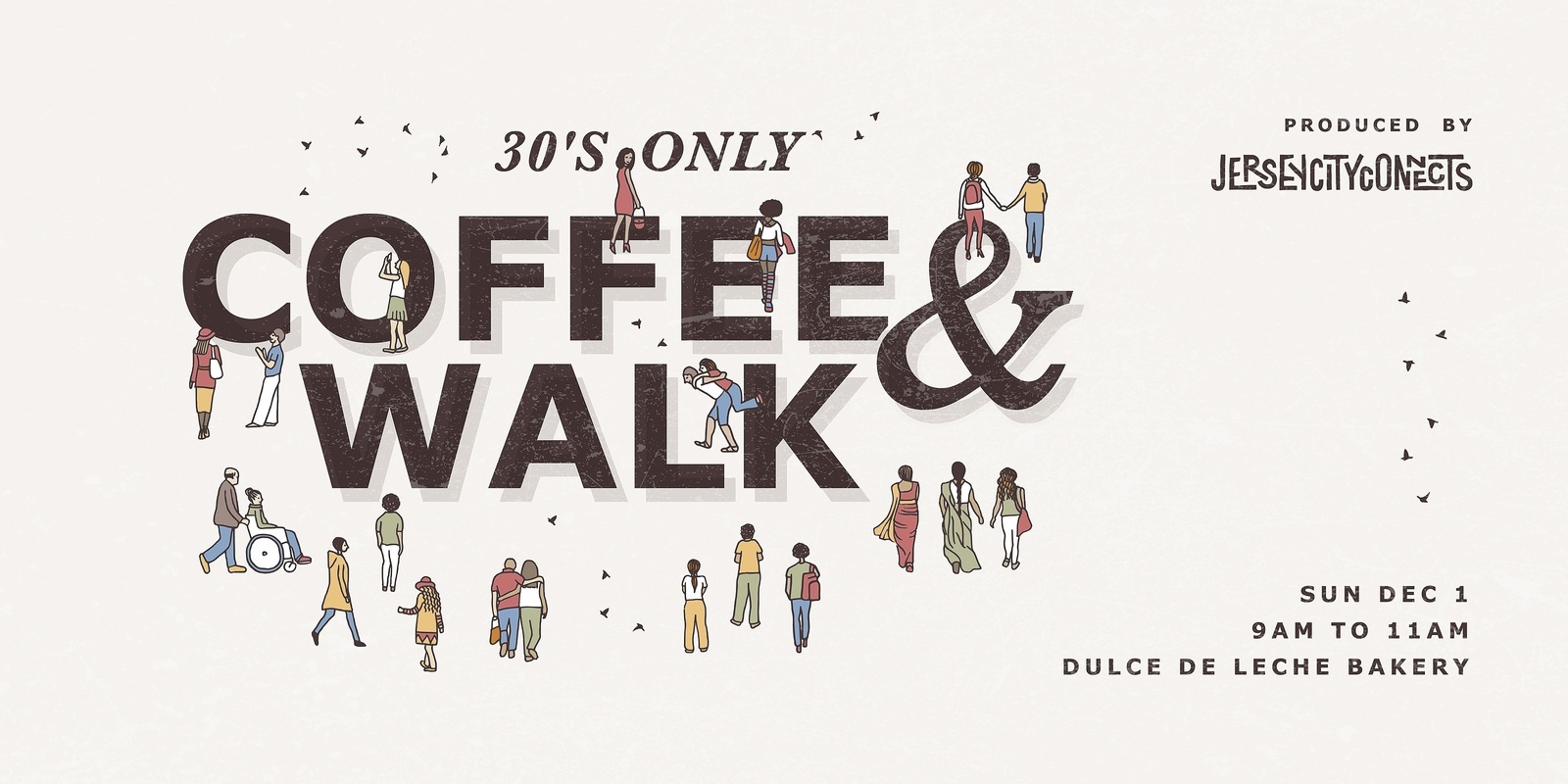 Banner image for Jersey City Connects | 30s Coffee and Walk (Dec) | Friends Mixer